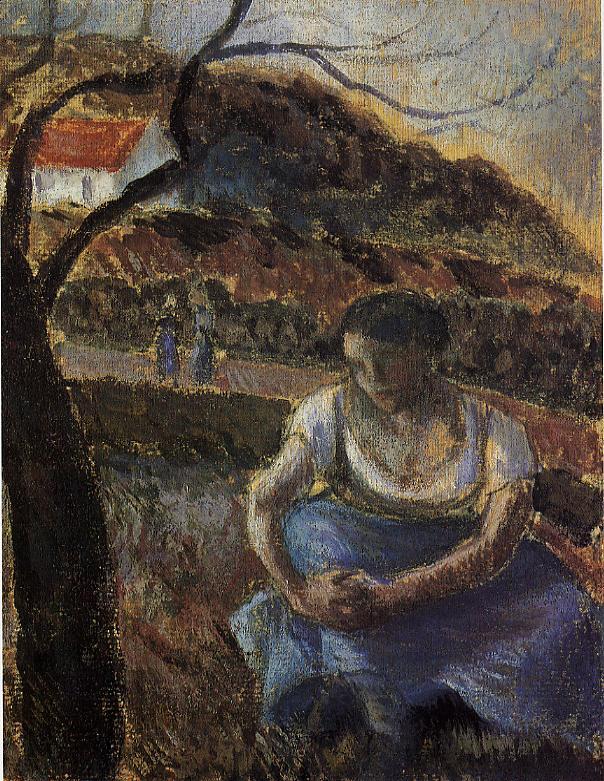 Seated Peasant Woman, 1880 #pissarro #camillepissarro wikiart.org/en/camille-pis…