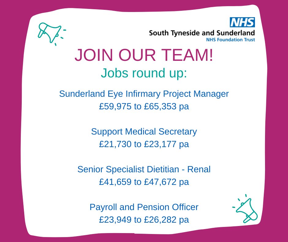 📢 JOBS KLAXON! 📢 Fancy joining #TeamSTSFT? Check out some of our latest vacancies... Or click here 👉 bit.ly/3SzA6Sh 👈 to view the full list of jobs currently available! #NHSJobs