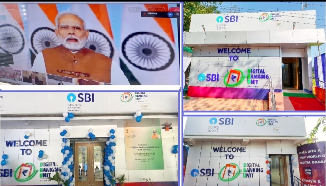 CGMSBIGuw's tweet photo. Today Hon’ble PM dedicated 75 Digital Banking Units #DBUs located in 75 districts of the country  digitally, as part of #AKAM celebrations. SBI NE Circle has opened 3 out of 12 DBUs opened by the Bank at Baksa (Assam), Ri-Bhoi (Meghalaya) and Kakching (Manipur). @DFS_India https://t.co/ZNqUWAyOIS