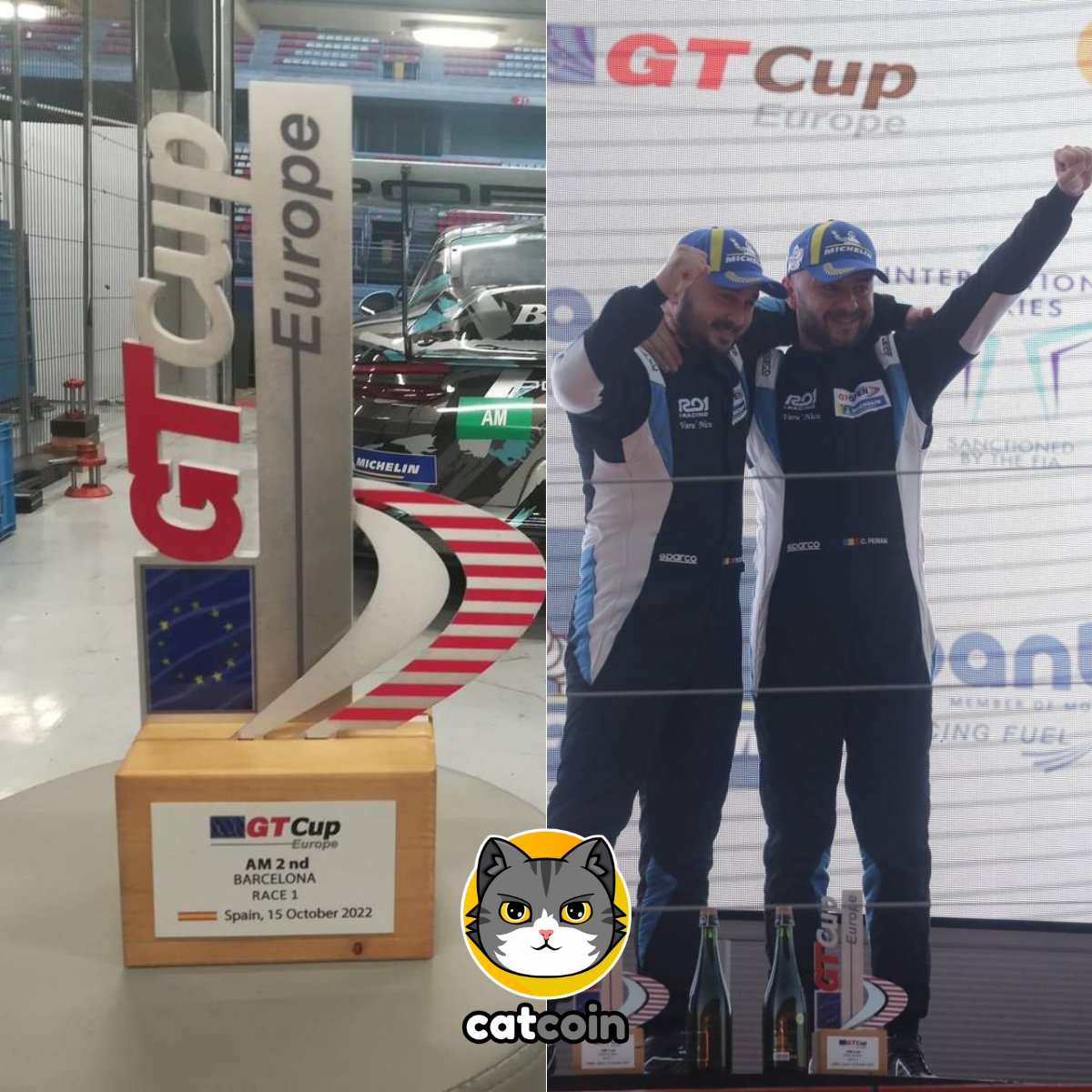 The #Catcoin racecar and team R01 won 2nd place in Barcelona, Spain! Congrats to the team. #GTCupEurope #CatcoinArmy