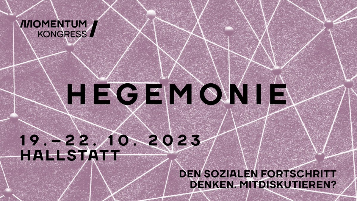 Der #Momentum22 Kongress geht leider zu Ende, doch wir freuen uns verkünden zu dürfen: 2023 kommen wir wieder! Unter dem Generalthema "Hegemonie" findet der  #Momentum23 Kongress von 19. bis 22. Oktober 2023 statt. Gleich vormerken: momentum-kongress.org/kongress/momen…