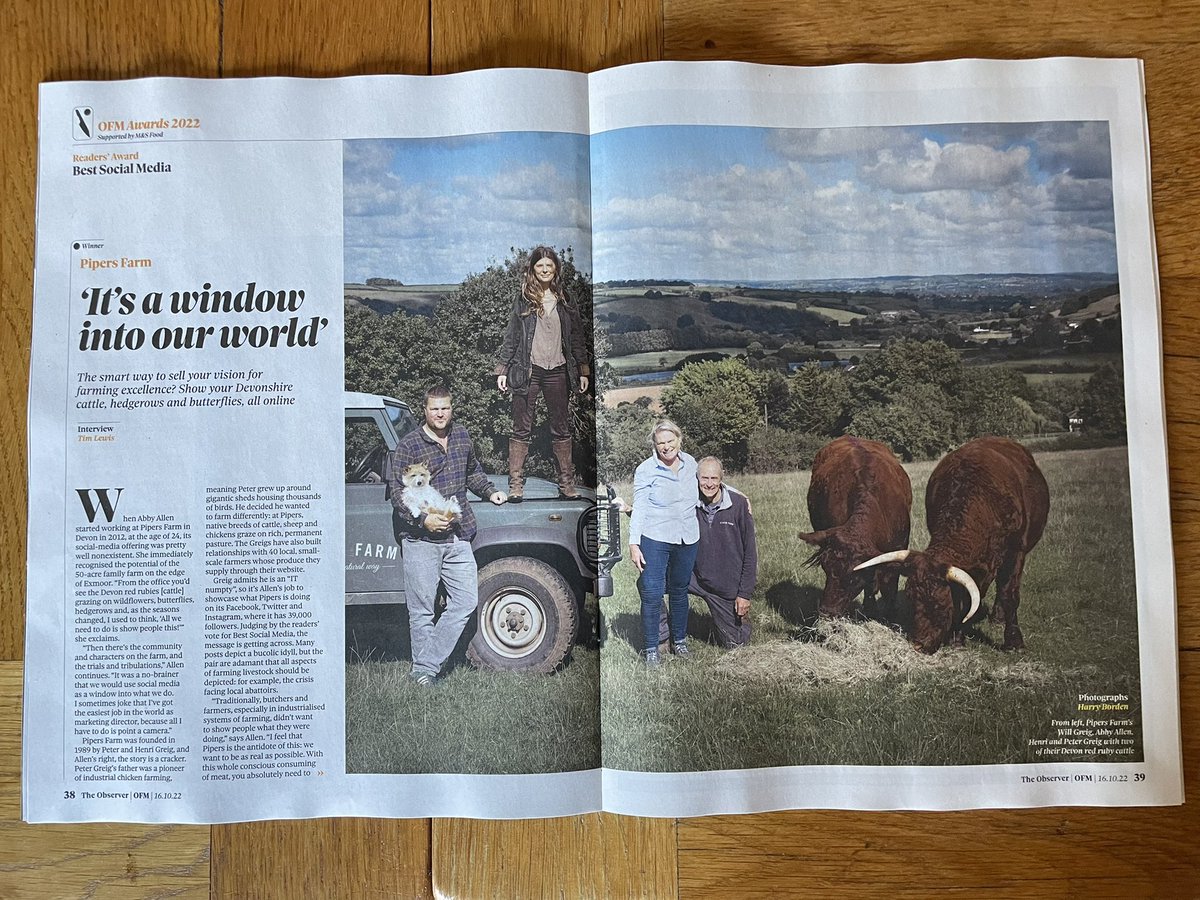 pipersfarm's tweet image. What a truly special article. We are just so lucky to be surrounded by so much love and support.

Pick up your copy of @ObsFood today to read our story. There’s also an exclusive recipe from our brand new cook book.
#ofmawards2022