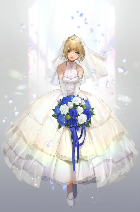 長らく描きかけていた推しカプの結婚式の絵を描きあげました。末永くお幸せに!!!!!!!!! 