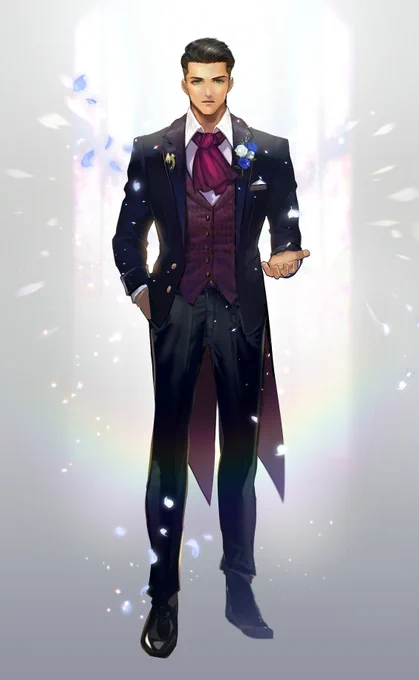 長らく描きかけていた推しカプの結婚式の絵を描きあげました。末永くお幸せに!!!!!!!!! 