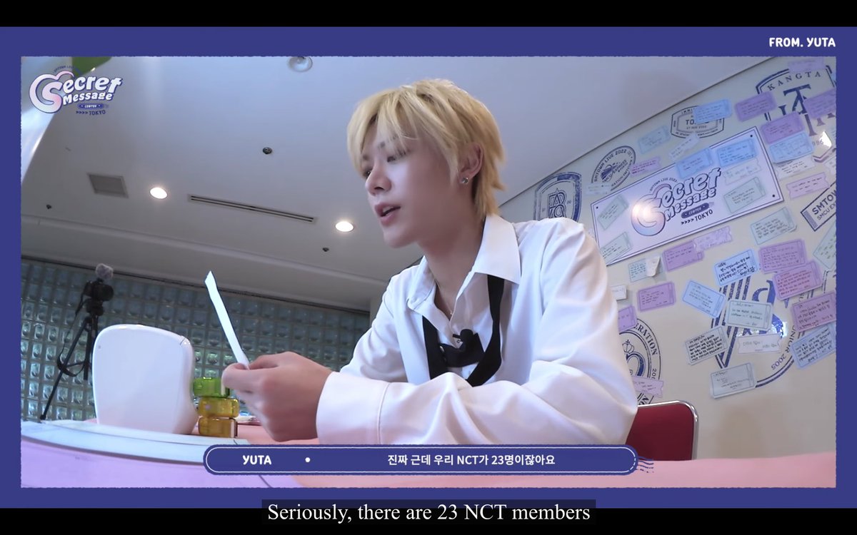 mmuka1001's tweet photo. ตอนสุ่มชื่อเขียนจดหมาย พี่ยูตะพูดว่า NCT มีเมมเบอร์ 23 คน 🥺🥺🥺🥺🥺 https://t.co/P4XF5uJpTT