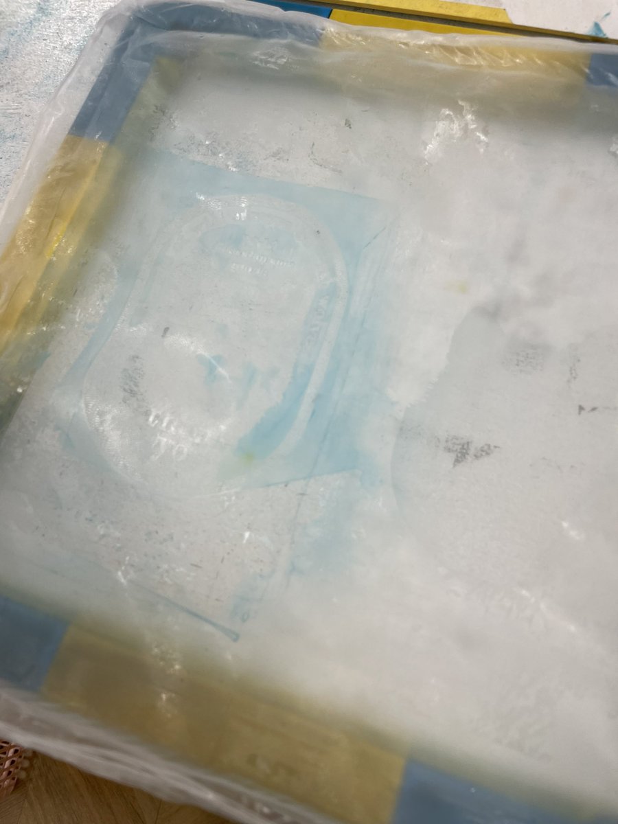 「先週大阪の  様で作った版を名古屋 鶴舞のスロメ様 で印刷の続きをして来たよ。版」|圭貴のイラスト
