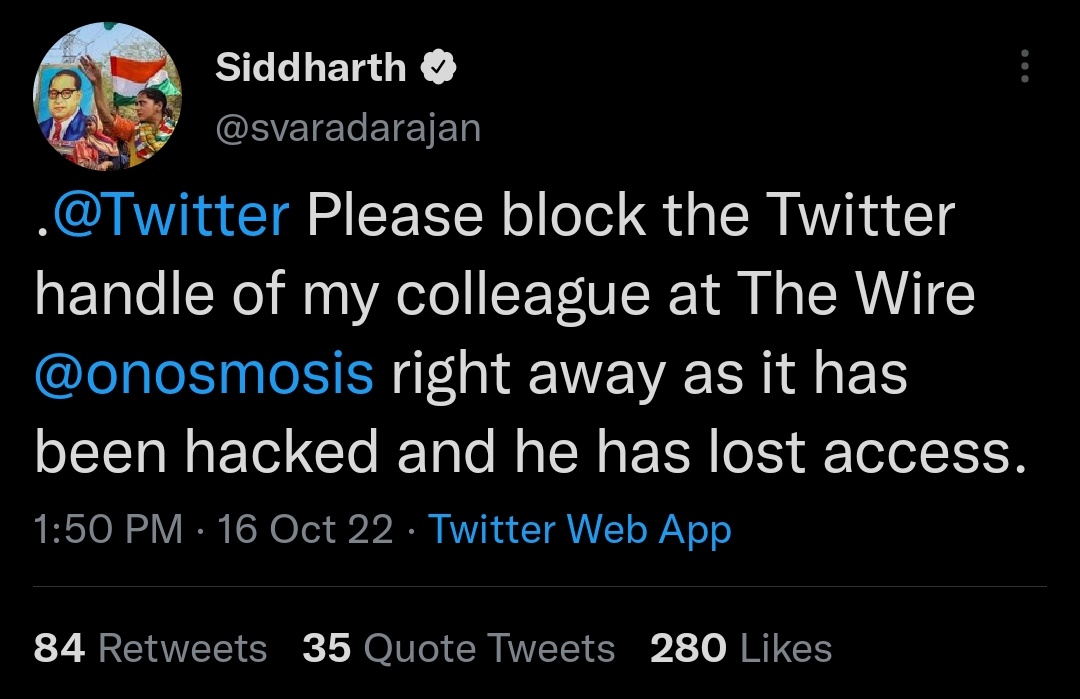 Sensei Kraken Zero on Twitter "Varadarajan posting his Ls"