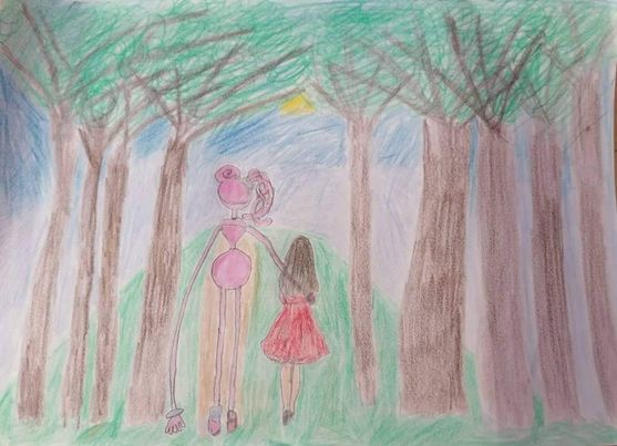 Me and Mommy walking through the Forest after i saved her from death. Are we in love? maybe yes maybe no. ❤️
#mommylonglegs
#PoppyPlaytimefanart 
#PoppyPlaytime