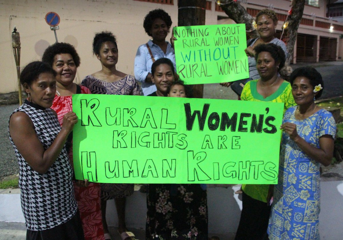 diva4equality's tweet photo. Rural yng women &amp; gender diverse people from all over #Fiji are meeting in #Suva, demanding recognition for contribution to societies &amp; state, &amp; calling for :
SYSTEM CHANGE, NOT CLIMATE CHANGE. 
#RuralWomensDay #DIVA4Equality #FeministMovementsMatter #ChangeAllRespectAll https://t.co/qGFLtX3MtG