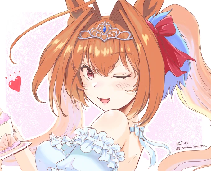 相互さんのお誕生日にダイワスカーレットを描いたんですが「ダスカって可愛いんだな……!」と描いてて改めて知りました 