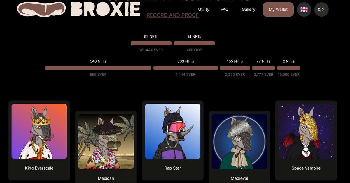 chums2024's tweet photo. Broxus 发布了最新NFT合集Broxie！惊！2天时间全部售完，最高价10000 EVER!
#EVER #Everscale @BroxieNFT @BroxieClub #NFT https://t.co/6GPfYQvIs4