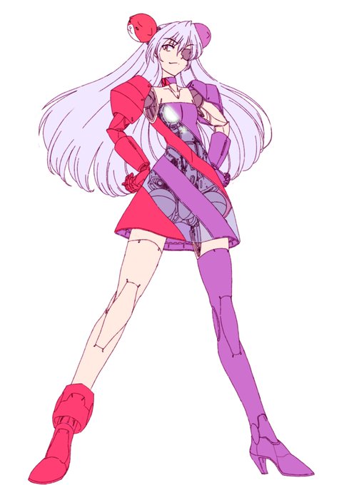 4号さんの基礎的イメージとイメージ固め用に描いたラフです 