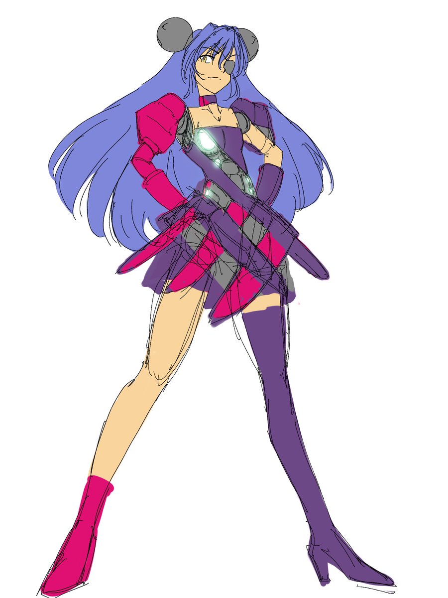 4号さんの基礎的イメージとイメージ固め用に描いたラフです 