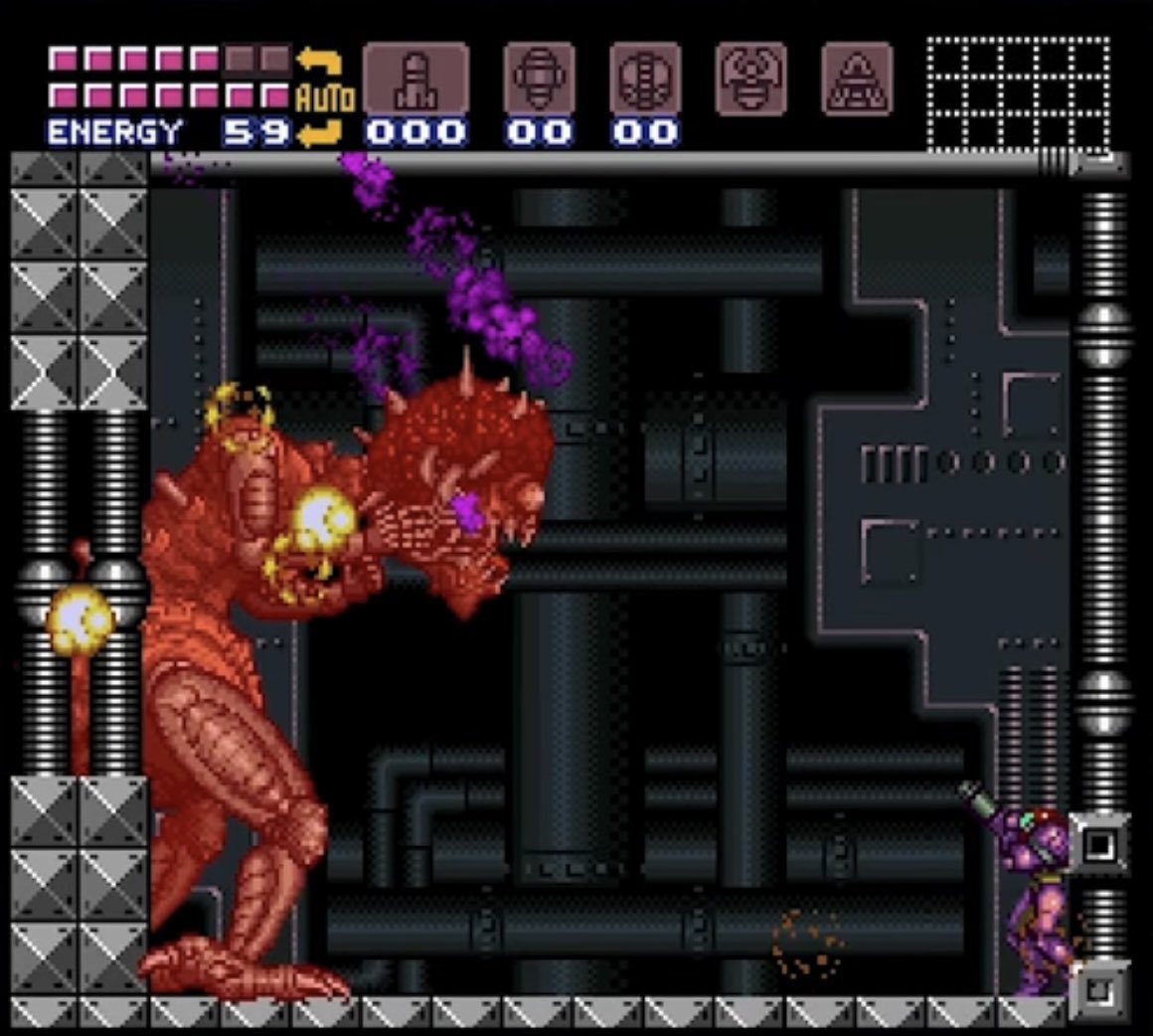 Luhmol's tweet image. Während Frau und K1 Mittagsschlaf halten, haben #samusaran und meine Wenigkeit #Motherbrain auf dem Planeten Zebes besiegt.

#supermetroid
#savetheanimals
#NintendoSwitch 
#NintendoSwitchOnline
