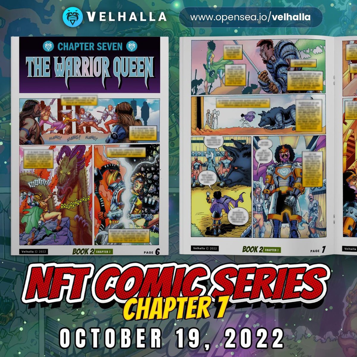 ScarQuest's tweet photo. 📢 3 days left‼️

Our Comic Series Book 2, Chapter 7 📗will be available on October 19❗️

👸 Kara, the Golden Queen, will accompany you through your journey in the Velhalla Metaverse 🌎.

The Golden Queen Kara will come with numerous benefits and rewards 🎊✨.

#Velhalla #Comic https://t.co/oJj6a2auRn