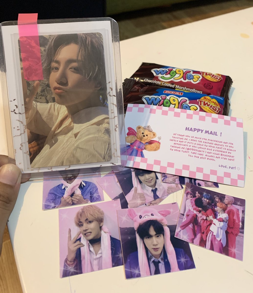 cartkive's tweet photo. {#cartkivebuys}
— #frompat

my jungkook peaches pc came home!! thank you so much for the smooth transaction, safe packaging &amp; freebies!! @0901CARTZ 💜 ���til next time 🫶🏽 https://t.co/QZkOWLvclH
