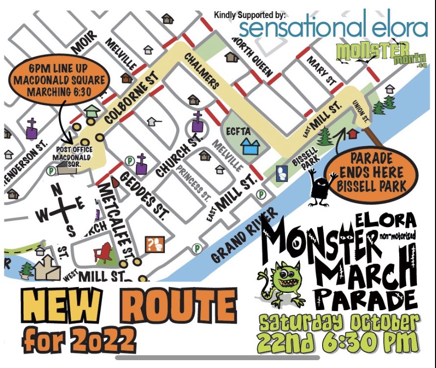 Monster March Parade happens next Saturday October 22 at 6:30pm👹

Please note the route change (2nd photo)
#eloramonstermonth #monstermonthelora #eloraon