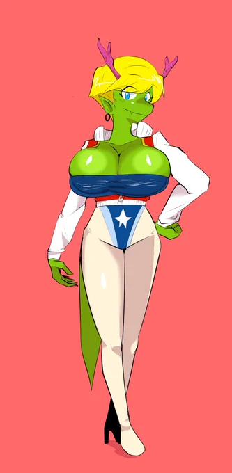 金髪美女を描くつもりが、なぜがドラゴン娘を描いていた謎 