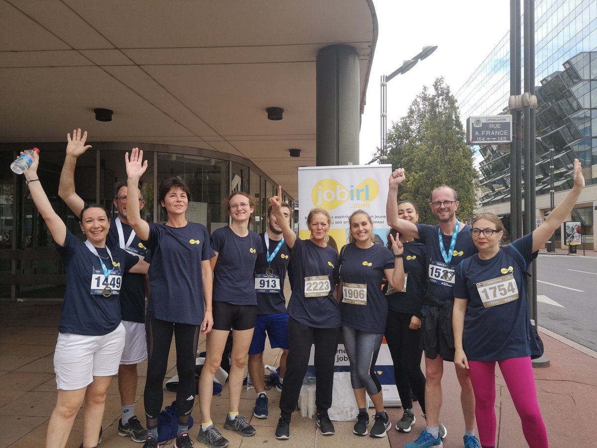 Ce matin nous étions 15 à courir aux couleurs de <a href="/JobIRL/">JobIRL</a> pour la #levalloisienne. Une course au profit de <a href="/MakeAWishFrance/">Make-A-Wish France</a> la team au top💪👏