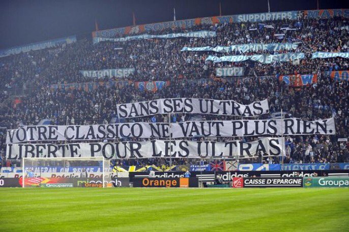VGCU84's tweet photo. #QSGOM On souhaite ardemment la victoire face à un rival qui représente tout ce qu’on déteste, mais on dénonce des autorités incapables de gérer des déplacements et lancées dans des interdictions sans fin. #ForzaOM #LibertéPourLesUltras 🔵⚪️ https://t.co/68w6VR47Z0