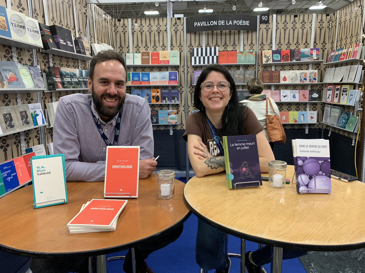 Écrits des Forges (@ecritsdesforges) on Twitter photo <a href="/SLEstrie/">Salon du livre de l'Estrie</a> 2022 On voit ici Mélanie Béliveau des <a href="/EcritsdesForges/">Écrits des Forges</a> et Mathieu K. Blais du <a href="/LeQuartanier/">Le Quartanier</a> en dédicace ! <a href="/SLEstrie/">Salon du livre de l'Estrie</a> 2022 On voit ici Mélanie Béliveau des <a href="/EcritsdesForges/">Écrits des Forges</a> et Mathieu K. Blais du <a href="/LeQuartanier/">Le Quartanier</a> en dédicace !