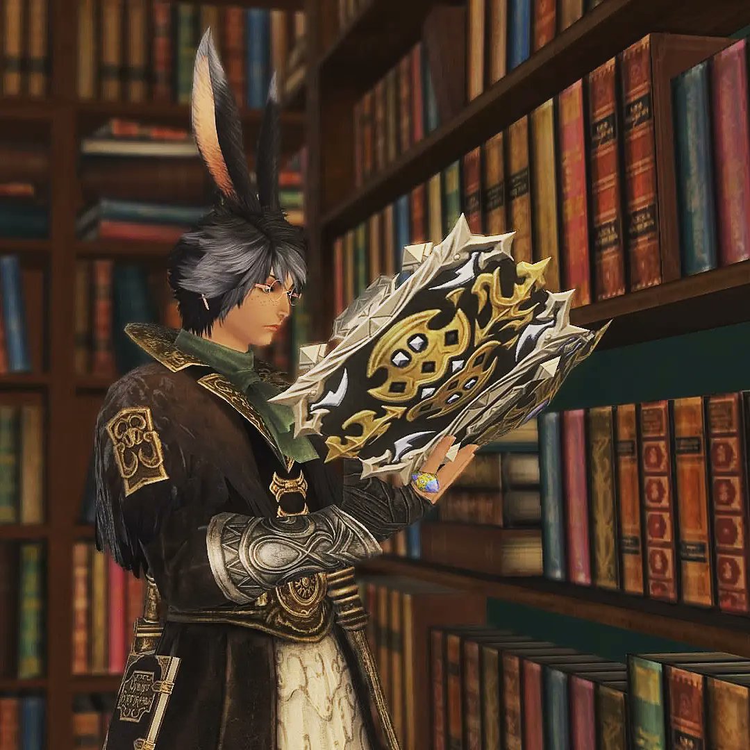 DarkMia200's tweet photo. #Buntober - Time to study 

"Someone once told me Knowledge is power. The more you know about something the more power you have."

#ffxiv #ffxivscreenshot #gpose #viera #lavenderbed #liabrary #books #scholar #finalfantasy14 #ffxivglamour #ffxivonline #phantom #maleviera #magic https://t.co/v4nXsEmr6H