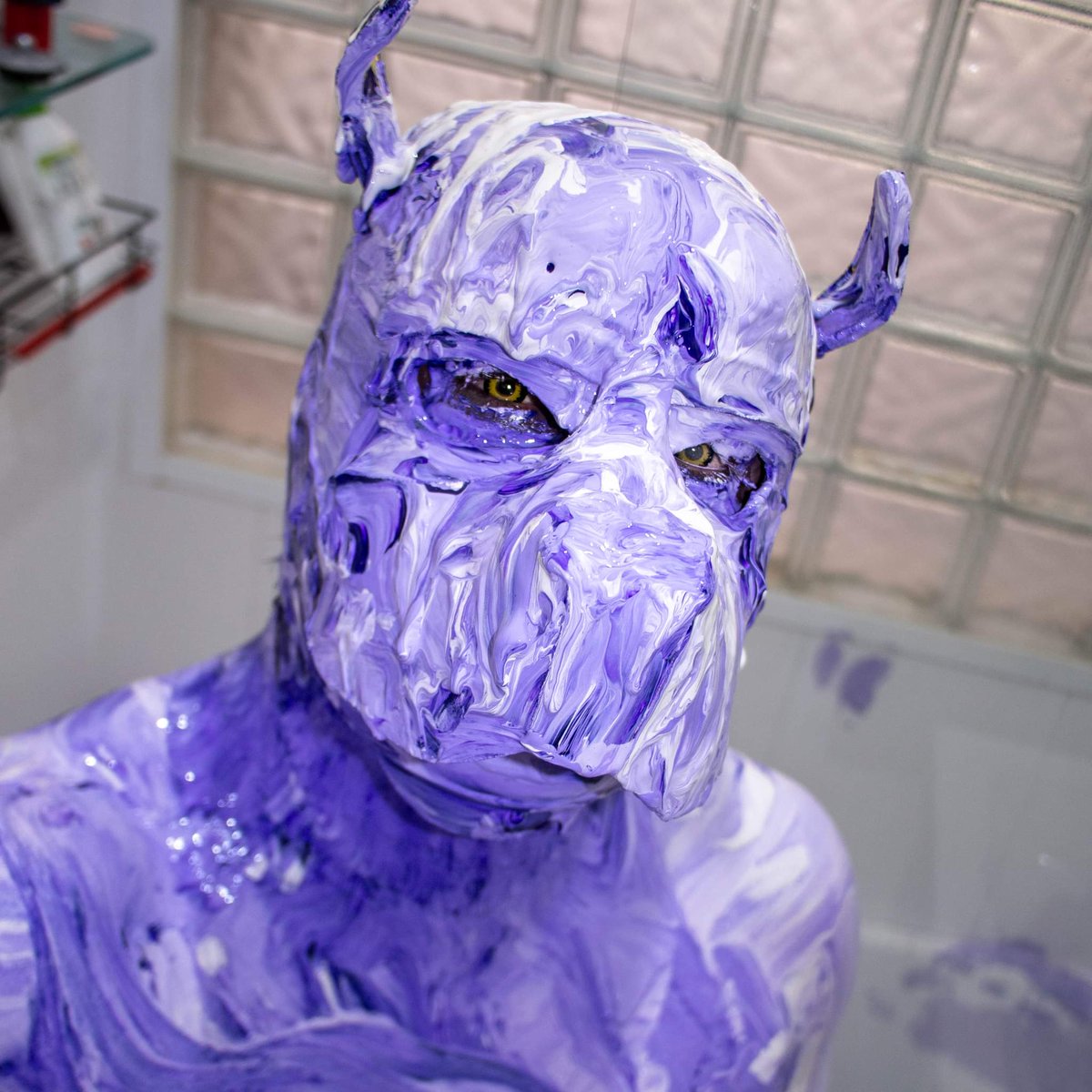 Lavendar swirl 🤍💜 purple and white house paint - 🐶