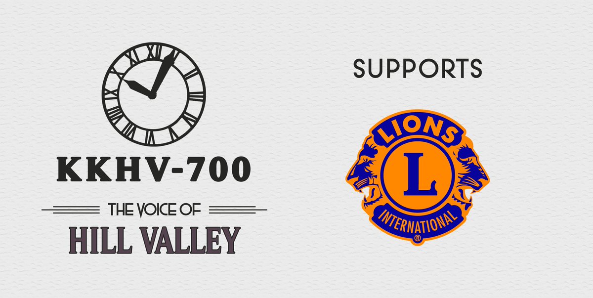 KKHV700's tweet photo. #HillValley is a nice place to live, thanks to community organizations, such as the Hill Valley Lions! 
If you see a donation box, please consider donating. https://t.co/HBJ0teQ3nq