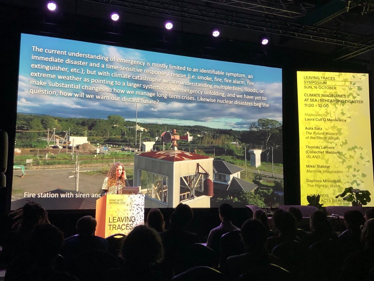 SonicActs's tweet image. ‘The ongoing project is on one hand diagnostic, an artistic documentary, but also propositional – working with artists to speculatively reimagine what the siren’s call might be beyond a state of alarm fatigue.’ Aura Satz

Explore her work → bit.ly/3seWN3n