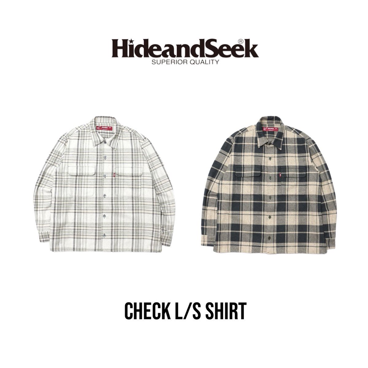 HIDEANDSEEK Ombre Check L/S Shirt キムタク escolalf.com.br
