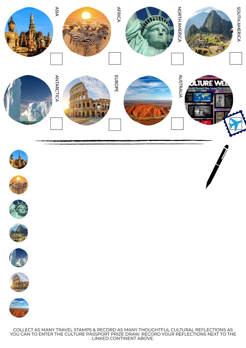 This week, <a href="/BSGDprefects/">BSGD Prefects 2022-23</a> will run global culture stalls around the school building, inviting Y7&amp;8 pupils to collect travel stamps and to reflect on what they learn about different cultures as they journey from conversation to conversation. 
<a href="/LynneDKyle/">Lynne Kyle</a> @MsAbigailField