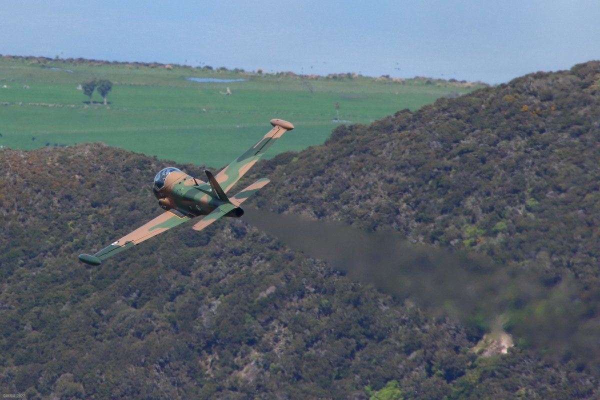 whatthesamhall's tweet image. I love it when a plan comes together. Strikemaster NZ6372/ZK-BAC on its way from Wellington to Hood Aerodrome in Masterton today, shot from Te Ara Tirohanga / Remutaka Trig. Nice short hike too.
#Strikemaster #Avgeek