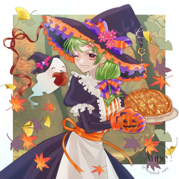 #歴代ハロウィン絵を上げよう #ハロウィンイラスト   3枚目のハロウィン絵は2017年 それ以降描いてなかったのですが、 今年は2枚も描けました