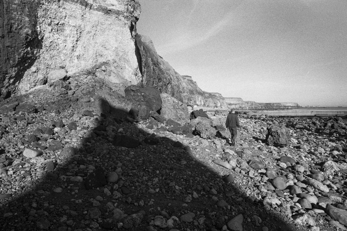 JJSalkeld1's tweet photo. I think I'll be spending more time at Ryhope, an extraordinarily mobile landscape. For some reason the man walking past reminds me rather of Michael Landy. #durhamcoast #kentmerefilm #michaellandy https://t.co/ZMkBwwSUZe