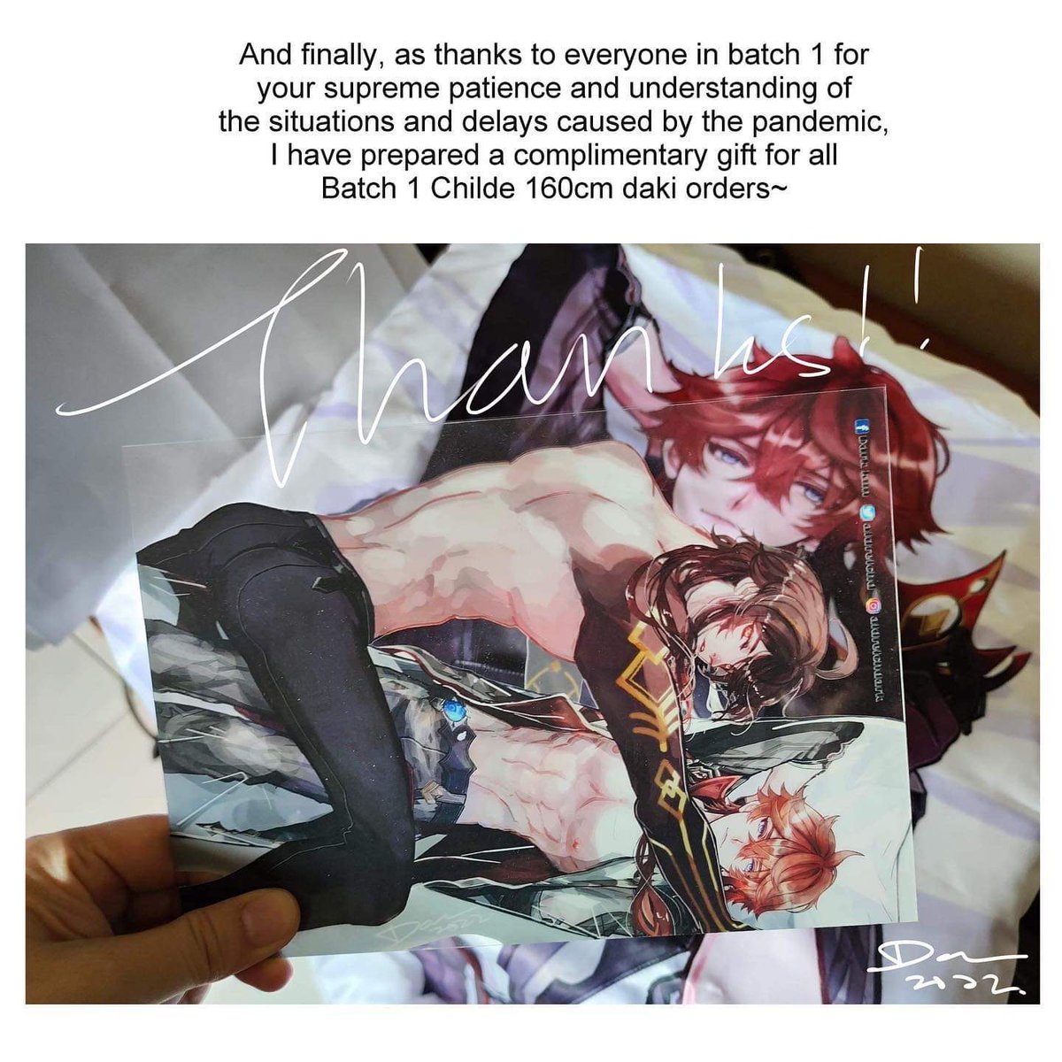 Childe 160cm daki announcement!
Some of the dakis that passed QC have arrived!
Am very busy atm, but will mail some of the dakis starting next Saturday! Will mail them in the order they were ordered~
I have already dm-ed a few people, will contact the Singapore side later tonight 