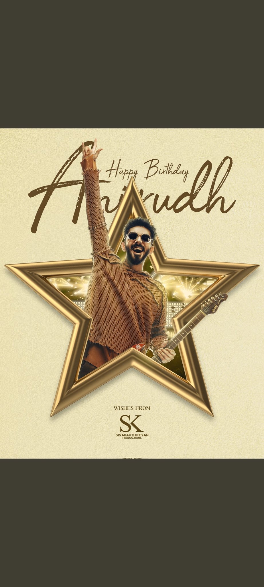 Happy Birthday Rockstar My dear musician Anirudh Ravichander 