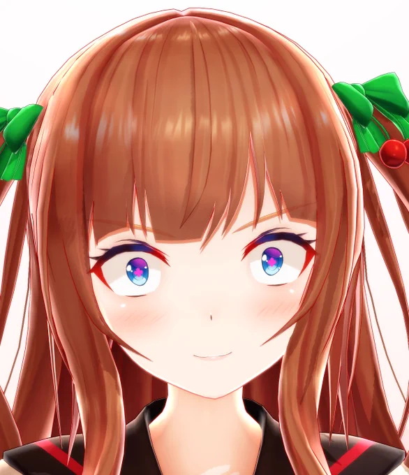 MMDでのちりちゃんの表情に「三白眼」があったりする可愛いちえりちゃんがすると凛々しい美人さんになるな…#花京院ちえり#ちぇり絵<(C)Appland, Inc.> 