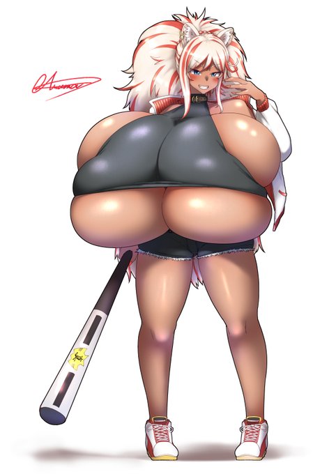 ArumaT(あるまっと) ...さんのコミッション「こんにちは。私のスポーティーなライオンの女の子のキャラクターで、非常に大きな胸をお願いしたいのです。服の上半身をしっかり埋めて、そこからはみ出る胸を...」 https://t.co/rRdaI5a14H #Skeb #Commission @skeb_jpより 