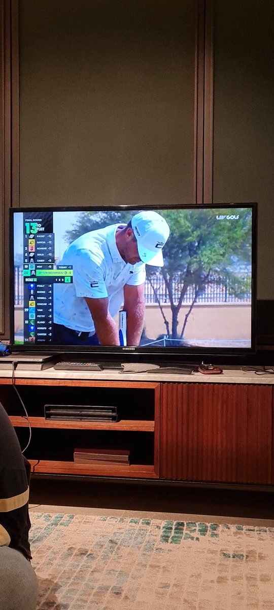 Watching <a href="/LIVGolfInv/">LIV Golf Investments</a> on TV after last week trip to Stonehill in Bangkok. What a great ambience and a real loud golf event! Go Sergio and Fireballs 🔥 See you guys in Indonesia 🇮🇩

#LIVGolf #LIVGolfJeddah