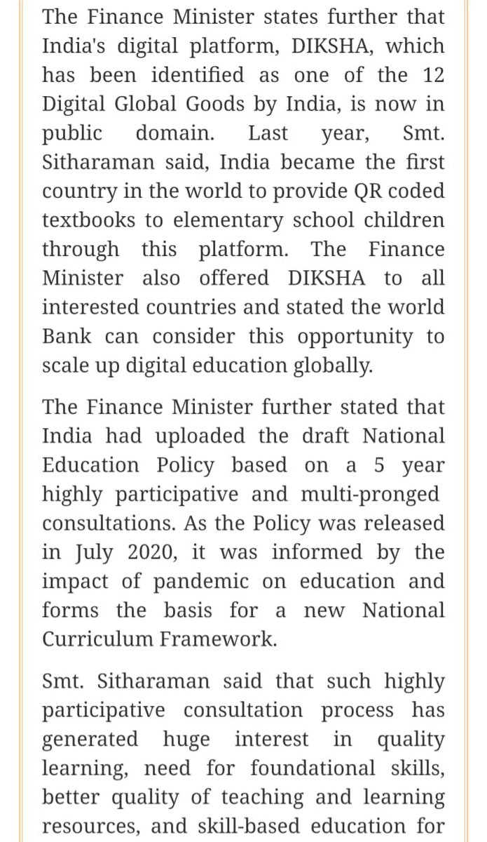 ncert's tweet photo. Thanks to the Hon'ble Minister of Finance, Govt of India: https://t.co/udnG0Pcm7M
Congratulations to the Hon'ble PM Sh. Narendra Modi Ji, Hon'ble Union Minister of Education Sh. Dharmendra Pradhan Ji and the esteemed Secretary MoE, DoSEL, Govt of India, https://t.co/TjZmcDGIPz