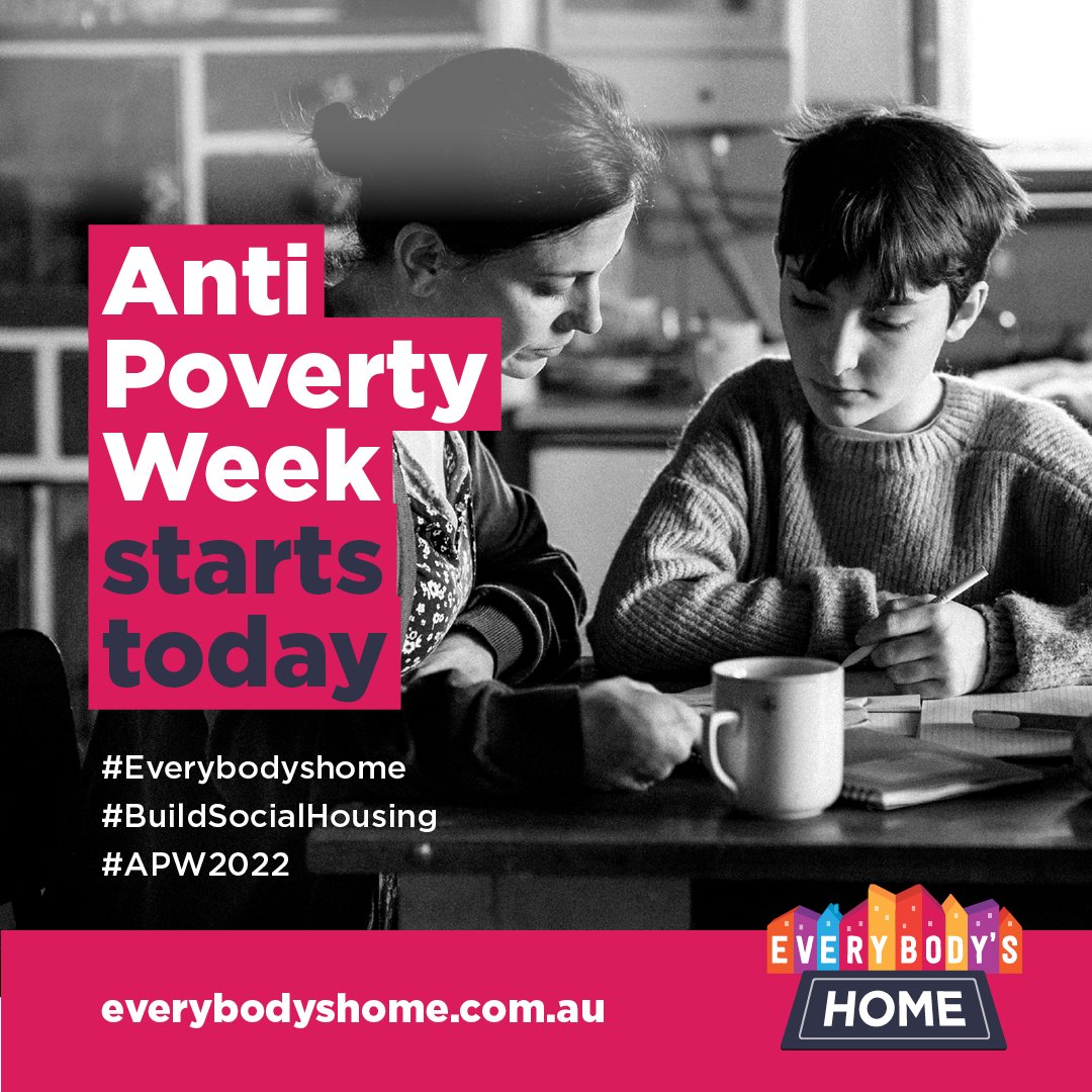 Anti Poverty Week begins today.

We're asking Treasurer Jim Chalmers to use next week's budget to  #BuildSocialHousing #Everybodyshome #RaisetheRateForGood #APW22