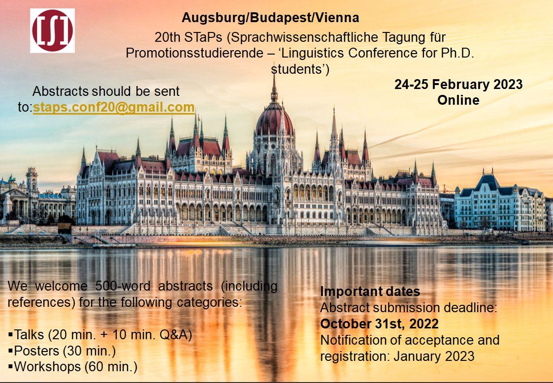 Staps20Conf's tweet photo. #staps20 #phdlinguistics https://t.co/iLeUeZyKUd