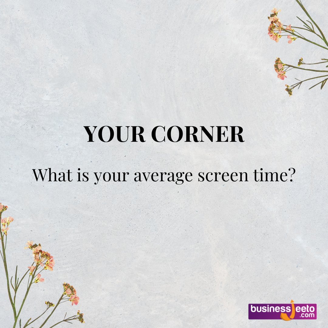 Ujjwal_Patni's tweet photo. Most of us spend a lot of time on our phones :) How about you?
#yourcorner #game #fun #ujjwalpatni #businessjeeto https://t.co/HbQuZpoC6c