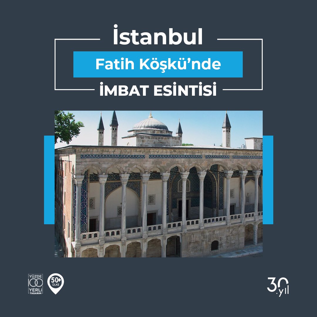 imbathvacr's tweet photo. Hassas kontrollü klimamız ile İstanbul Fatih Köşkü’nde #İmbat var!
#hvacr #hvac #hvacsystem #hassaskontrollüklima #closecontrol #klima #soğutma #30yıl #originaldesign #yerliüretim #yüksekverim #yerlitasarım https://t.co/F0E0WwqJIl