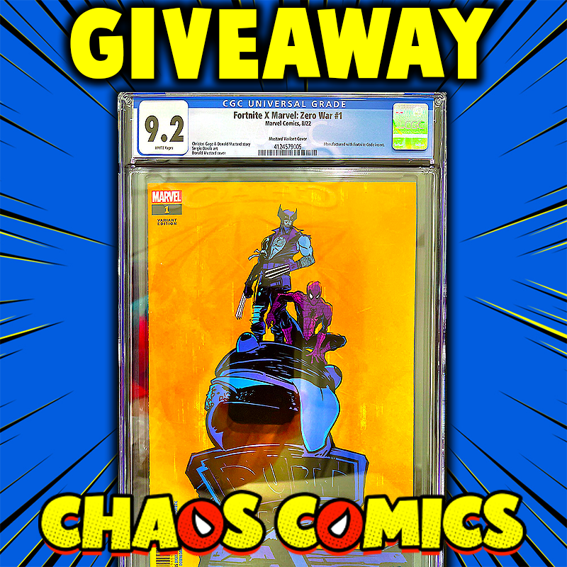 ChasingTheHobby's tweet photo. SPAWN COMIC GIVEAWAY!!
9.2 CGC Fortnite x Marvel: Zero War #1 Mustard Variant
RT/LIKE/FOLLOW TO ENTER! 

Winner picked here in the replies on October 23rd!
#wolverine #spiderman #fortnite #marvel #zerowar #giveaway #comics #chaoscomics https://t.co/0FQwTdmaYE