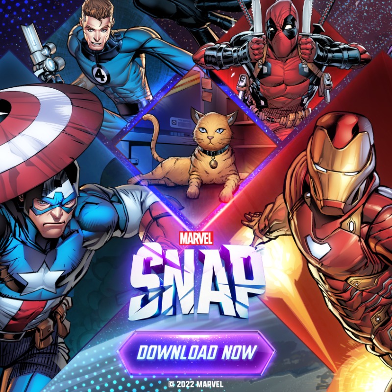 MARVELSNAP's tweet photo. ⚡️Make Your Move!
 
ALL FUN. NO FILLER. You've never played a card battler like this. 
 
Build your MARVEL dream squad now👇

#MarvelSnap