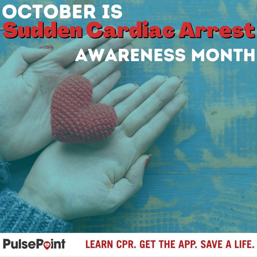 ConemaughHealth's tweet photo. October is Sudden Cardiac Arrest Awareness Month.

This October, download the PulsePoint app to learn how you can help save a life.

For more information about PulsePoint, and how it can help, visit https://t.co/1GFmBpgq4G https://t.co/bEG4cJuE1o
