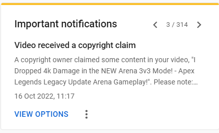 iTempp's tweet image. I'm afraid I have no #GamingShorts but I do have 314 #FalseCopyrightClaims that I'm getting #NoHelp with #ad #sponsoredtweet