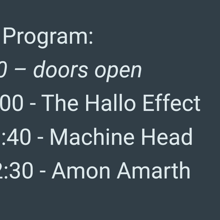 rockgnoff's tweet photo. I thought I was going to see The Halo Effect, but I guess The Hallo Effect will have to do! https://t.co/TIt56Spk58