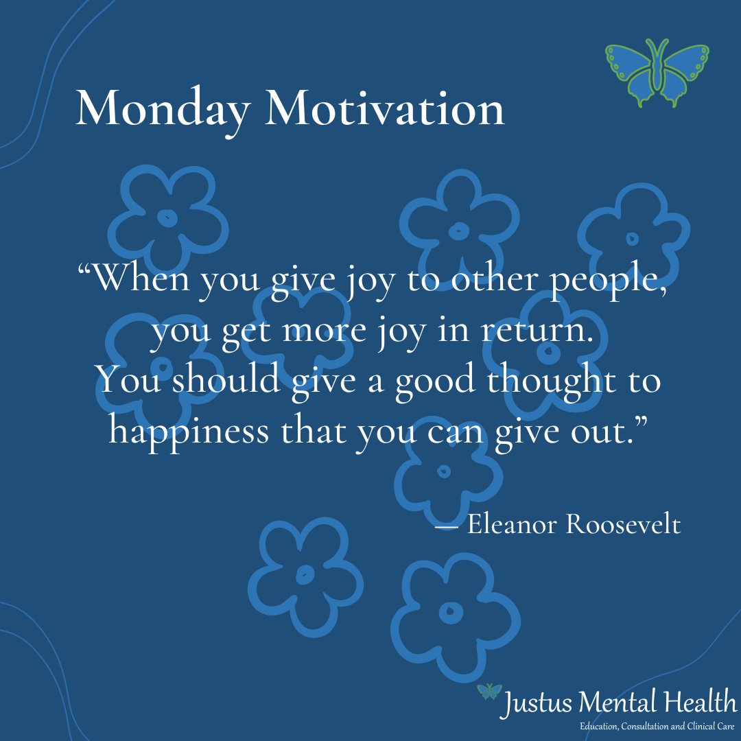 Justus_mh's tweet photo. #MondayMotivation 

Bringing joy to others is an act of service.

@ERPapers  Eleanor Roosevelt provides an example of a life given to service. 

#MentalHealthMatters #MentalWellbeing https://t.co/FEyzreCsqR